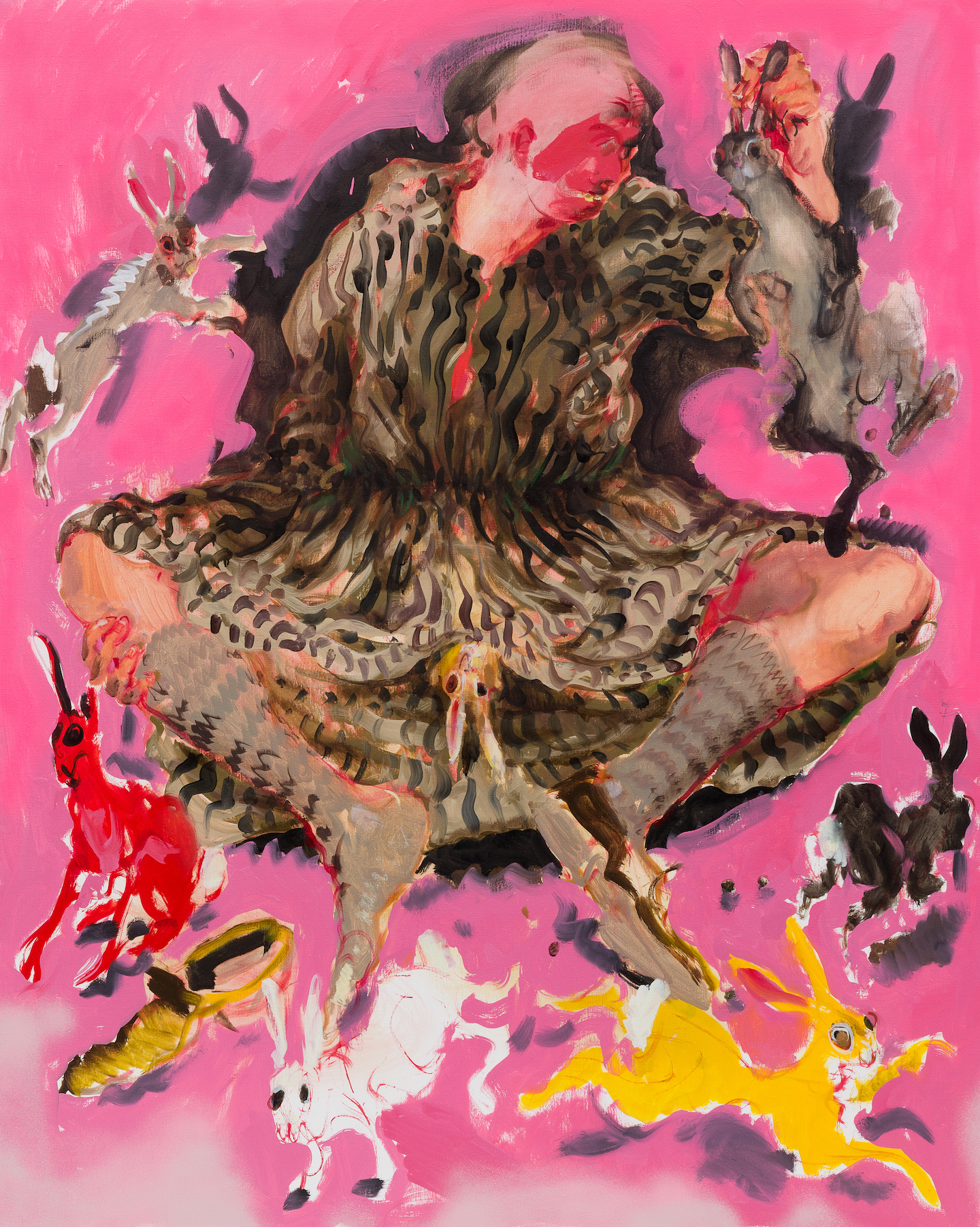 Mary Toft (oil and spray paint on linen 152x121cm)